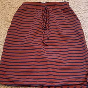 Roolee Brown With Navy Striped Seen It All Skirt